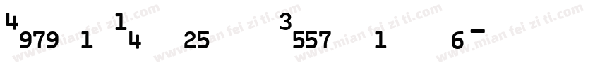DigitalNumbers Regularttf字体转换